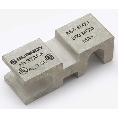 Mechanical Lug, 1000 kcmil Max, 2 Hole, Not Applicable Stud, Aluminum, Copper MPN:ASA1000U