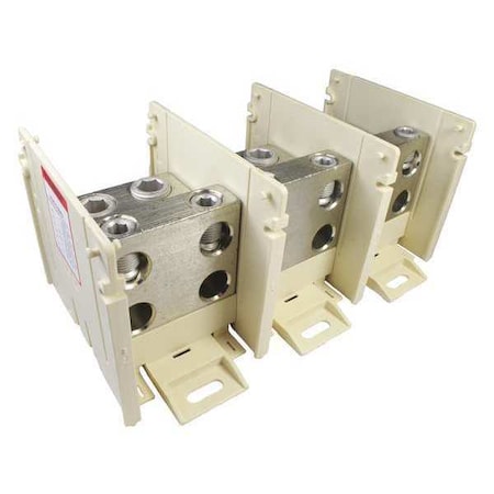 Power Distribution Block, Open, 3 Pole, 760 A Copper, 600 V AC/DC MPN:BDBLCS6R3