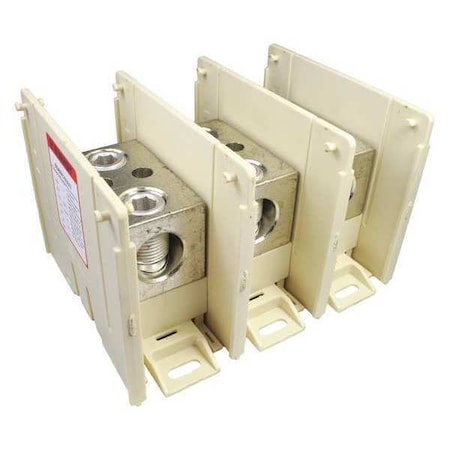 Power Distribution Block, Open, 3 Pole, 310 A Copper, 600 V AC/DC MPN:BDBMCS3U3