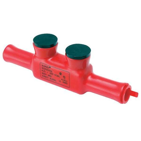 MultitapConnector, Aluminum, Red, Hex, 2Port MPN:BISR250DB