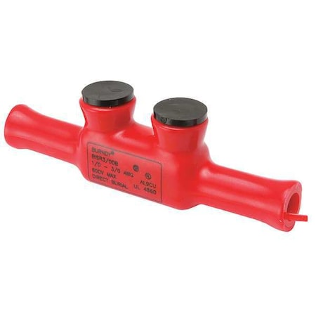 MultitapConnector, Aluminum, Red, Hex, 2Port MPN:BISR3/0DB