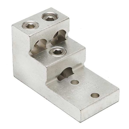 Mechanical Lug, 600 kcmil Max, 3 Conductor, 2 Hole, 3/8 in Stud, Aluminum MPN:K21A36U2