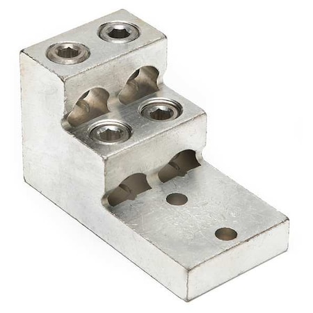 Mechanical Lug, 600 kcmil Max, 4 Conductor, 2 Hole, 3/8 in Stud, Aluminum MPN:K22A36U2