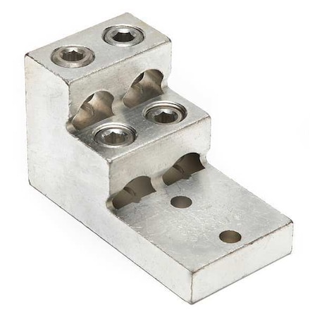 Mechanical Lug, 750 kcmil Max, 4 Conductor, 2 Hole, 3/8 in Stud, Aluminum MPN:K22A39U2