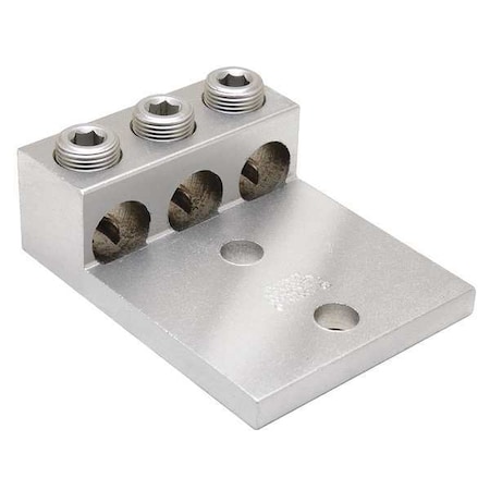 Mechanical Lug, 250 kcmil Max, 3 Conductor, 2 Hole, 1/2 in Stud, Aluminum MPN:K3A29U2N