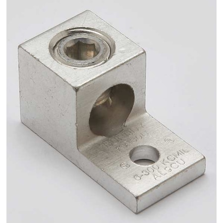 Mechanical Lug, 300 kcmil Max, 1 Conductor, 1 Hole, 5/16 in Stud, Aluminum MPN:KA30U