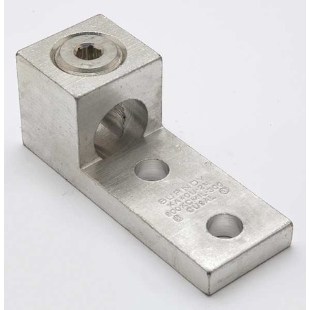 Mechanical Lug, 800 kcmil Max, 1 Conductor, 2 Hole, 1/2 in Stud, Aluminum MPN:KA40U2N