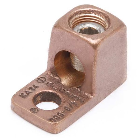 Mechanical Lug, 8 AWG Max, 1 Conductor, #10 Stud, Copper MPN:KA8C