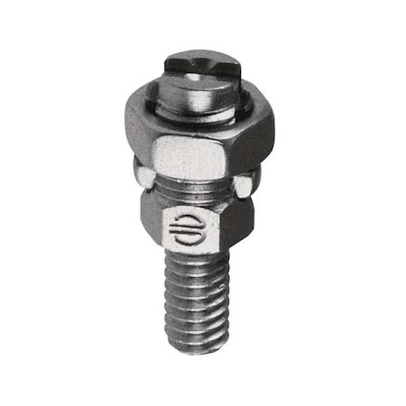 Ground Connector, Bronze, Overall L 1.5in MPN:KC22J12T13