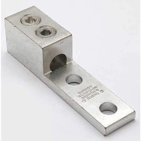 Mechanical Lug, 350 kcmil Max, 1 Conductor, 2 Hole, 1/2 in Stud, Aluminum MPN:KKA31U2N