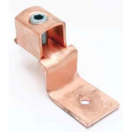 Mechanical Lug, 6 AWG Max, 1 Conductor, 1 Hole, #10 Stud, Copper MPN:KLU35