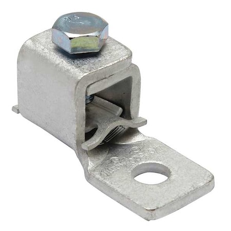 Mechanical Lug, 4 AWG Max, 1 Conductor, 1 Hole, 1/4 in Stud, Copper MPN:KPA4C