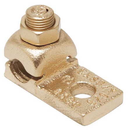 Mechanical Lug, 2/0 AWG Max, 1 Conductor, 1 Hole, 3/8 in Stud, Copper MPN:QA26B