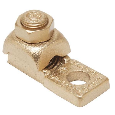 Mechanical Lug, 4/0 AWG Max, 1 Conductor, 2 Hole, 3/8 in Stud, Copper MPN:QA282B