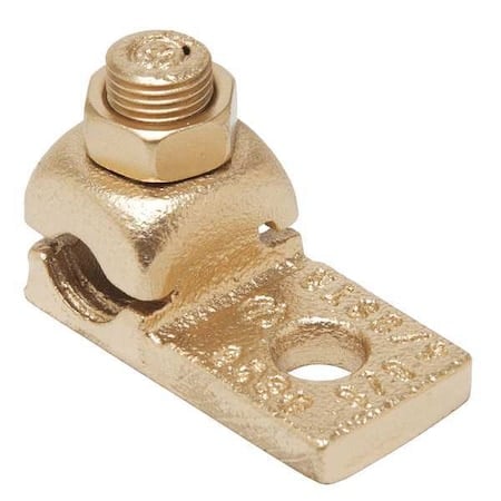 Mechanical Lug, 4/0 AWG Max, 1 Conductor, 1 Hole, 3/8 in Stud, Copper MPN:QA28B