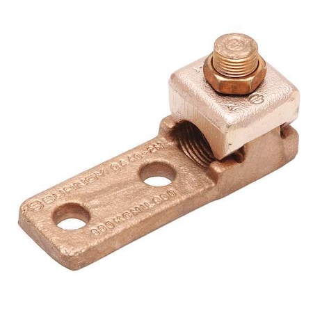 Mechanical Lug, 1000 kcmil Max, 1 Conductor, 2 Hole, 1/2 in Stud, Copper MPN:QA442N