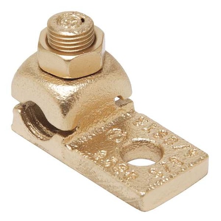 Mechanical Lug, 1 Conductor, 1 Hole, 3/8 in Stud, Copper MPN:QB28