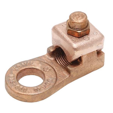 Mechanical Lug, 2/0 AWG Max, 1 Conductor, 1 Hole, 1/2 in Stud, Copper MPN:QDA26