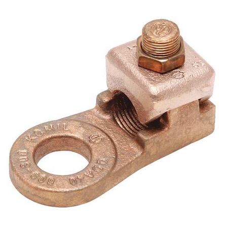 Mechanical Lug, 4/0 AWG Max, 1 Conductor, 1 Hole, 1/2 in Stud, Copper MPN:QDA28