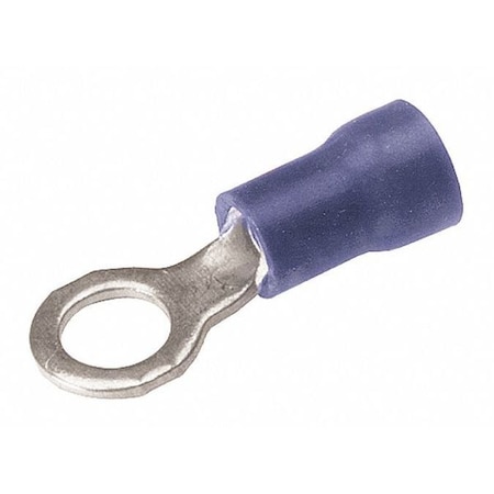 Ring Terminal, #6 to #8 Stud Size, 14 AWG, 600 V, Vinyl Insulated, Blue MPN:TP148
