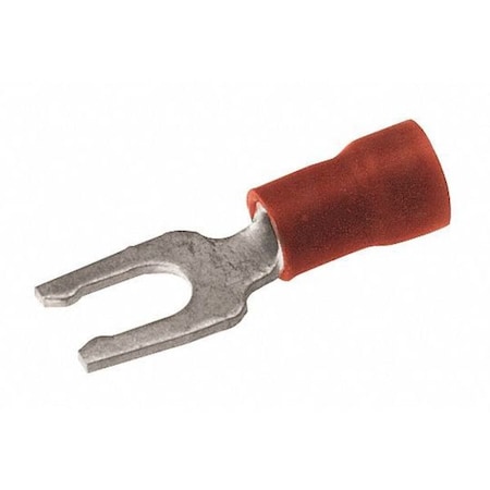 Fork Terminal, #4 to #6 Stud Size, 16 AWG, 600 V, Vinyl Insulated, Red MPN:TP166LF