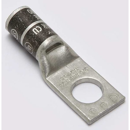 One-Hole Compression Lug, 2 AWG Max, 1/4 in Stud, Standard Barrel, Copper, Brown MPN:YA2CL2BOX