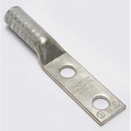 Two-Hole Compression Lug, 300 kcmil Max, 1/2 in Stud, Long Barrel, Copper, White MPN:YA302N