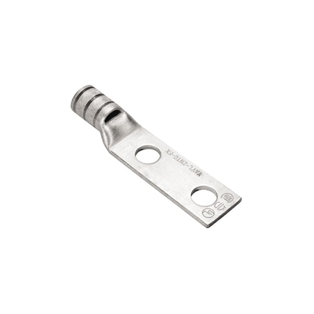 Two-Hole Compression Lug, 350 kcmil Max, 1/2 in Stud, Standard Barrel, Copper, Blue MPN:YA34L2NTCFX