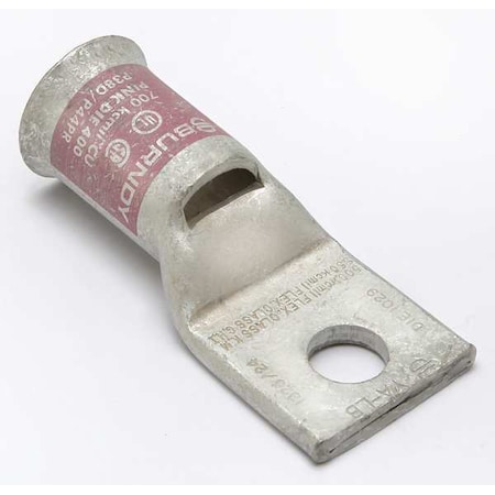 One-Hole Compression Lug, 350 kcmil Max, 5/8 in Stud, Short Barrel, Copper, Brown MPN:YA34LB
