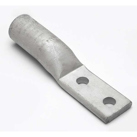 Two-Hole Compression Lug, 600 kcmil Max, 1/2 in Stud, Standard Barrel, Aluminum, Black MPN:YA36A3
