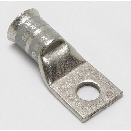 One-Hole Compression Lug, 750 kcmil Max, 5/8 in Stud, Standard Barrel, Copper, White MPN:YA44LB