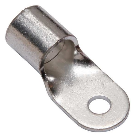 One-Hole Compression Lug, 1/0 AWG Max, 1/4 in Stud, Long Barrel, Copper, None MPN:YAD25M6E14