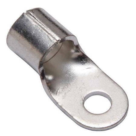 One-Hole Compression Lug, 2 AWG Max, 1/4 in Stud, Long Barrel, Copper, None, 5 PK MPN:YAD2CM6E14