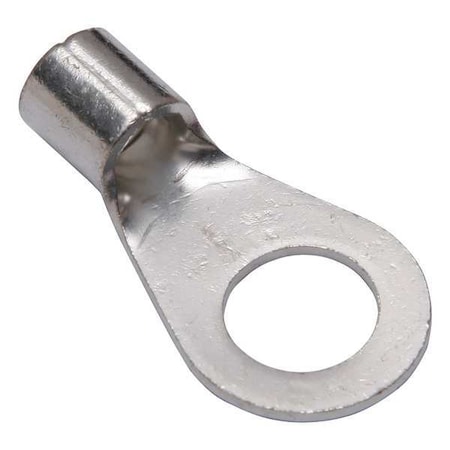 One-Hole Compression Lug, 4 AWG Max, 1/2 in Stud, Long Barrel, Copper, None, 5 PK MPN:YAD4CM12E12