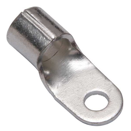 Uninsulated Compression Terminal, 4 AWG Max, #10 Stud, Long Barrel, Copper, None, 5 PK MPN:YAD4CM5E10
