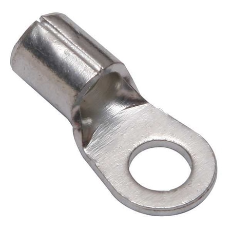 One-Hole Compression Lug, 8 AWG Max, #10 Stud, Long Barrel, Copper, None, 10 PK MPN:YAD8CM5E10