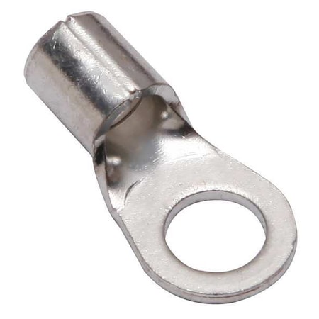 One-Hole Compression Lug, 8 AWG Max, 1/4 in Stud, Long Barrel, Copper, None, 10 PK MPN:YAD8CM6E14