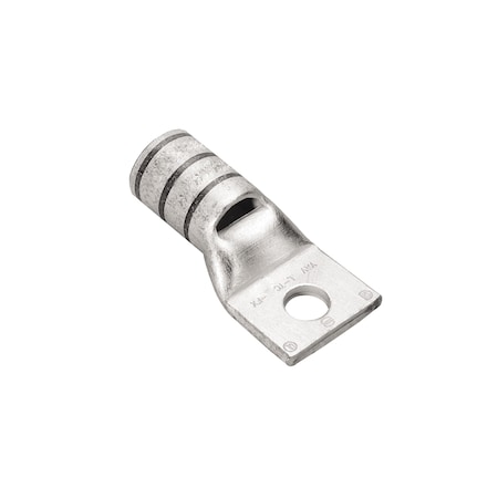 One-Hole Compression Lug, 6 AWG Max, 1/4 in Stud, Short Barrel, Copper, Blue MPN:YAV6CLTC14FX