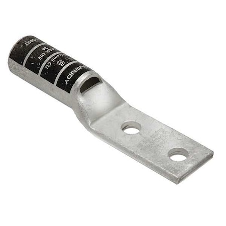 Two-Hole Compression Lug, 750 kcmil Max, 1/2 in Stud, Long Barrel, Copper, Black MPN:YAZ392NNT