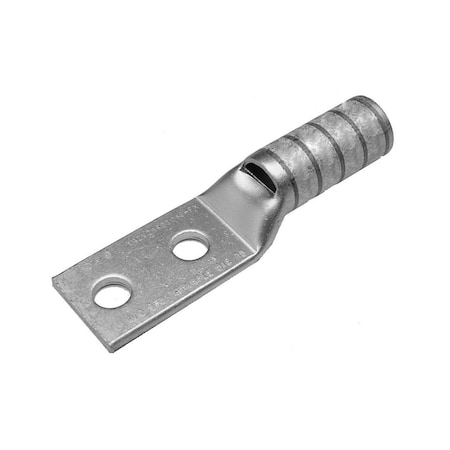Two-Hole Compression Lug, 4/0 AWG Max, 1 to 2 in Stud, Long Barrel, Copper, Purple MPN:YAZV282NTCFXB