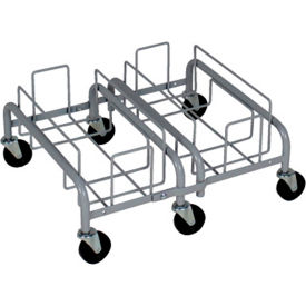 Busch Systems Waste Watcher Metal Double Dolly Gray 103748