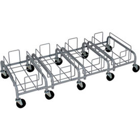 Busch Systems Waste Watcher Metal Quad Dolly Gray 103752