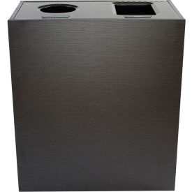 Busch Systems Aristata Double Recycling & Trash Can Cans & Bottles/Waste 30 Gallon Black 100832