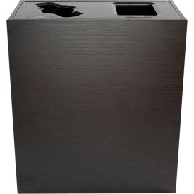 Busch Systems Aristata Double Recycling & Trash Can Mixed Recyclables/Waste 30 Gallon Black 100833