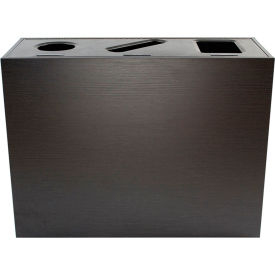 Busch Systems Aristata Triple Recycling & Trash Can Cans & Bottles/Paper/Trash 45 Gal Black 100838