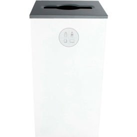 Busch Systems Spectrum Cube - Mixed Recyclables 24 Gallon - White - 101133 101133