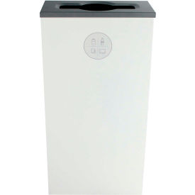Busch Systems Spectrum Cube Slim - Mixed Recyclables 10 Gallon - White - 101152 101152
