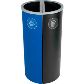 Busch Systems Spectrum Double Ellipse Slim - Recycling/Waste 16 Gallon - Blue/Black - 101175 101175