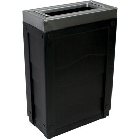 Busch Systems Evolve Cube Trash Can 23 Gallon Black 101261