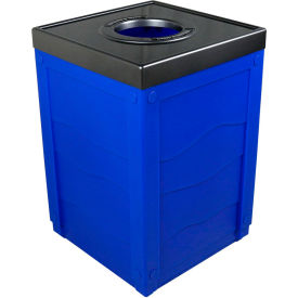 Busch Systems Evolve Cube Recycling Can Cans & Bottles 50 Gallon Blue 101272******